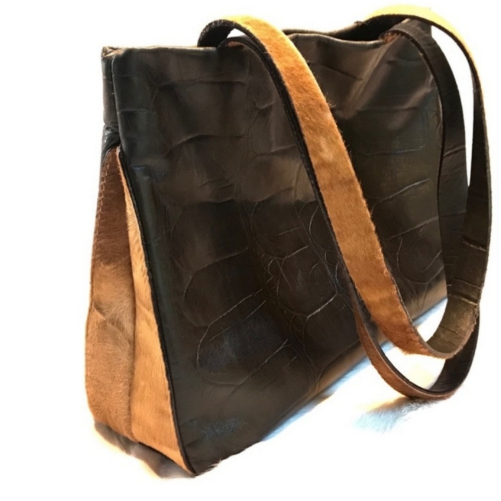 Falor Le Borse Croc-Embosed Bag